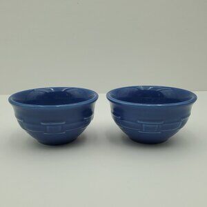 Longaberger Woven Traditions Cornflower Blue Dessert Fruit Sauce Dip Bowls